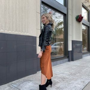 Star Faux leather jacket